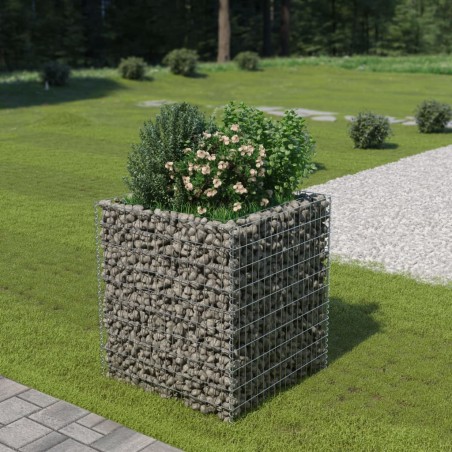 vidaXL Arriate de gaviones de acero 90x90x100 cm