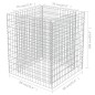 vidaXL Arriate de gaviones de acero 90x90x100 cm