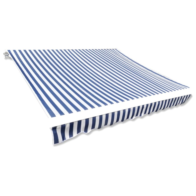 vidaXL Toldo de lona azul y blanco 350x250 cm vidaXL Toldo de lona azul y blanco 350x250 cm