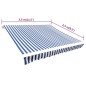 vidaXL Toldo de lona azul y blanco 350x250 cm vidaXL Toldo de lona azul y blanco 350x250 cm