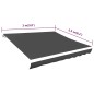 vidaXL Toldo de lona blanco gris antracita 300x250 cm vidaXL Toldo de lona blanco gris antracita 300x250 cm