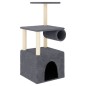 vidaXL Rascador para gatos con postes de sisal gris oscuro 109,5 cm vidaXL Rascador para gatos con postes de sisal gris oscuro 109,5 cm