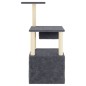 vidaXL Rascador para gatos con postes de sisal gris oscuro 109,5 cm vidaXL Rascador para gatos con postes de sisal gris oscuro 109,5 cm