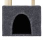 vidaXL Rascador para gatos con postes de sisal gris oscuro 109,5 cm vidaXL Rascador para gatos con postes de sisal gris oscuro 109,5 cm