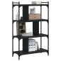 vidaXL Librería de 4 estantes madera de ingeniería negra 76x32x123 cm vidaXL Librería de 4 estantes madera de ingeniería negra 76x32x123 cm