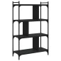 vidaXL Librería de 4 estantes madera de ingeniería negra 76x32x123 cm vidaXL Librería de 4 estantes madera de ingeniería negra 76x32x123 cm