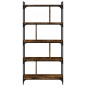 vidaXL Librería 5 estantes madera ingeniería roble ahumado 76x32x158cm vidaXL Librería 5 estantes madera ingeniería roble ahumado 76x32x158cm