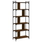 vidaXL Librería 6 estantes madera ingeniería marrón roble 76x32x192 cm vidaXL Librería 6 estantes madera ingeniería marrón roble 76x32x192 cm