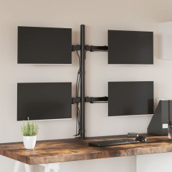 vidaXL Soporte para monitor acero negro VESA 75/100 mm