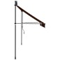 vidaXL Toldo manual retráctil con LED naranja y marrón 300 cm vidaXL Toldo manual retráctil con LED naranja y marrón 300 cm