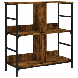 vidaXL Estantería de madera de ingeniería roble ahumado 78,5x33x82 cm