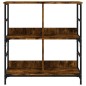 vidaXL Estantería de madera de ingeniería roble ahumado 78,5x33x82 cm vidaXL Estantería de madera de ingeniería roble ahumado 78,5x33x82 cm