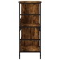vidaXL Estantería de madera de ingeniería roble ahumado 78,5x33x82 cm vidaXL Estantería de madera de ingeniería roble ahumado 78,5x33x82 cm