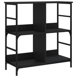 vidaXL Estantería de madera de ingeniería negra 78,5x33x82 cm