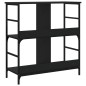 vidaXL Estantería de madera de ingeniería negra 78,5x33x82 cm vidaXL Estantería de madera de ingeniería negra 78,5x33x82 cm