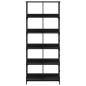 vidaXL Estantería de madera de ingeniería negra 78,5x33x188,5 cm vidaXL Estantería de madera de ingeniería negra 78,5x33x188,5 cm