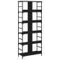 vidaXL Estantería de madera de ingeniería negra 78,5x33x188,5 cm vidaXL Estantería de madera de ingeniería negra 78,5x33x188,5 cm