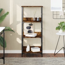 vidaXL Estantería de madera ingeniería roble ahumado 50x33x117,5 cm