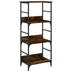 vidaXL Estantería de madera ingeniería roble ahumado 50x33x117,5 cm