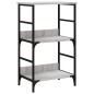 vidaXL Estantería de madera de ingeniería gris Sonoma 50x33x82 cm vidaXL Estantería de madera de ingeniería gris Sonoma 50x33x82 cm