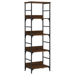 vidaXL Estantería de madera de ingeniería marrón roble 50x33x153 cm