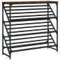 vidaXL Mueble zapatero madera de ingeniería roble ahumado 90x30x85 cm vidaXL Mueble zapatero madera de ingeniería roble ahumado 90x30x85 cm