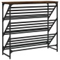 vidaXL Mueble zapatero madera de ingeniería roble ahumado 90x30x85 cm vidaXL Mueble zapatero madera de ingeniería roble ahumado 90x30x85 cm