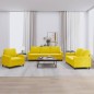 vidaXL Juego de sofás con cojines 3 piezas terciopelo amarillo vidaXL Juego de sofás con cojines 3 piezas terciopelo amarillo