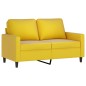 vidaXL Juego de sofás con cojines 3 piezas terciopelo amarillo vidaXL Juego de sofás con cojines 3 piezas terciopelo amarillo