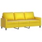 vidaXL Juego de sofás con cojines 3 piezas terciopelo amarillo vidaXL Juego de sofás con cojines 3 piezas terciopelo amarillo