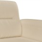 vidaXL Juego de sofás con cojines 3 piezas tela microfibra crema vidaXL Juego de sofás con cojines 3 piezas tela microfibra crema