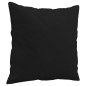 vidaXL Juego de sofás con cojines 3 piezas tela microfibra negro vidaXL Juego de sofás con cojines 3 piezas tela microfibra negro