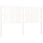 vidaXL Estructura de cama matrimonio con cabecero madera maciza blanco vidaXL Estructura de cama matrimonio con cabecero madera maciza blanco