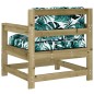 vidaXL Sillones de jardín con cojines 2 uds madera de pino impregnada