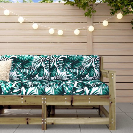 vidaXL Sillón de jardín con cojines madera de pino impregnada