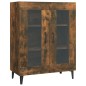 vidaXL Aparador de madera de ingeniería roble ahumado 69,5x34x90 cm