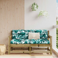 vidaXL Sillones de jardín con cojines 2 uds madera de pino impregnada