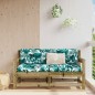 vidaXL Sillones de jardín con cojines 2 uds madera de pino impregnada vidaXL Sillones de jardín con cojines 2 uds madera de pino impregnada