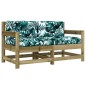 vidaXL Sillones de jardín con cojines 2 uds madera de pino impregnada vidaXL Sillones de jardín con cojines 2 uds madera de pino impregnada