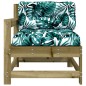 vidaXL Sillones de jardín con cojines 2 uds madera de pino impregnada vidaXL Sillones de jardín con cojines 2 uds madera de pino impregnada