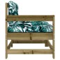 vidaXL Sillones de jardín con cojines 2 uds madera de pino impregnada vidaXL Sillones de jardín con cojines 2 uds madera de pino impregnada