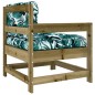 vidaXL Sillones de jardín con cojines 2 uds madera de pino impregnada vidaXL Sillones de jardín con cojines 2 uds madera de pino impregnada