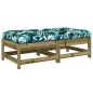 vidaXL Taburetes de jardín con cojines 2 uds madera de pino impregnada vidaXL Taburetes de jardín con cojines 2 uds madera de pino impregnada