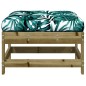 vidaXL Taburetes de jardín con cojines 2 uds madera de pino impregnada vidaXL Taburetes de jardín con cojines 2 uds madera de pino impregnada