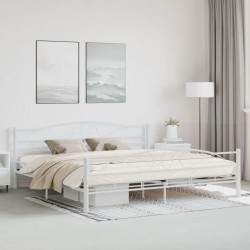 vidaXL Estructura de cama de metal blanco 200x200 cm