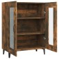 vidaXL Aparador de madera de ingeniería roble ahumado 69,5x34x90 cm
