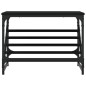 vidaXL Mueble zapatero de madera de ingeniería negro 60x30x45 cm