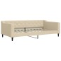 vidaXL Sofá cama nido con colchón tela crema 100x200 cm vidaXL Sofá cama nido con colchón tela crema 100x200 cm