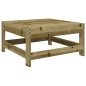 vidaXL Taburete de jardín con cojín madera de pino impregnada vidaXL Taburete de jardín con cojín madera de pino impregnada