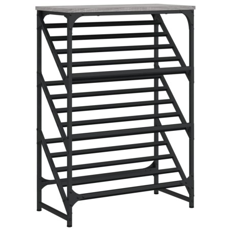 vidaXL Mueble zapatero madera de ingeniería gris Sonoma 60x30x85 cm